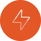 Instant execution lightning icon